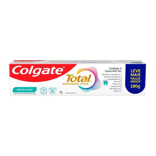 Creme Dental Colgate Total Prevenção Ativa Fresh Mint Caixa 180g Leve Mais Pague Menos - Imagem em destaque