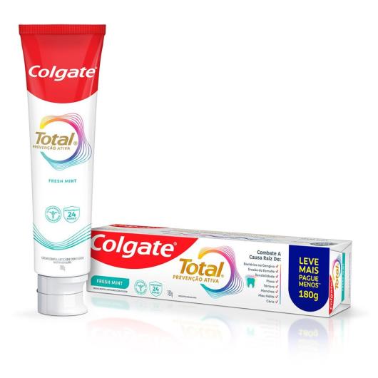 Creme Dental Colgate Total Prevenção Ativa Fresh Mint Caixa 180g Leve Mais Pague Menos - Imagem em destaque
