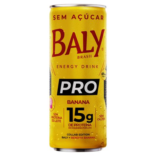 Energético Baly Pro Bendita Banana Zero Açúcar Lata 250ml - Imagem em destaque