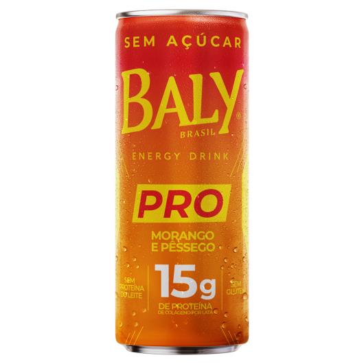 Energético Baly Pro Morango e Pêssego Zero Açúcar Lata 250ml - Imagem em destaque