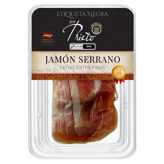 Jamón Serrano Prieto Fatias Extra Finas 70g - Imagem em destaque