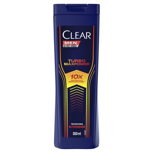 Shampoo Anticaspa Clear Men Turbo Max Power Frasco 350ml - Imagem em destaque