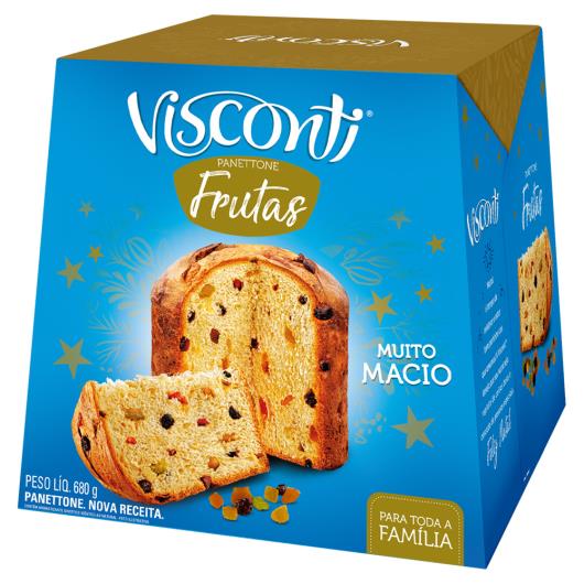 Panettone Visconti Frutas Cristalizadas Caixa 680g - Imagem em destaque