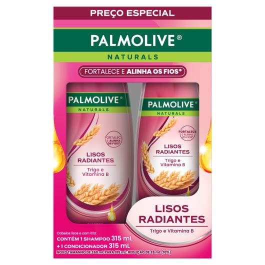 Kit Shampoo + Condicionador Palmolive Naturals Lisos Radiantes 315ml Cada - Imagem em destaque