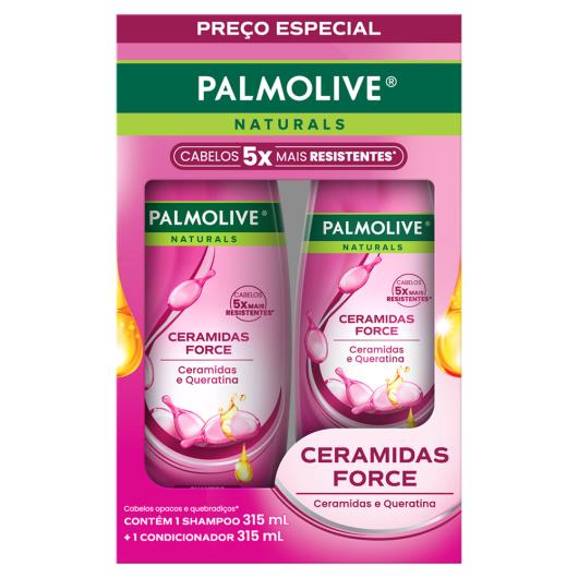 Kit Shampoo + Condicionador Palmolive Naturals Ceramidas Force 315ml Cada - Imagem em destaque