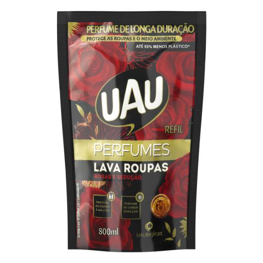 Lava-Roupas Uau Perfumes Rosas e Sedução Sachê 800ml Refil - Imagem em destaque