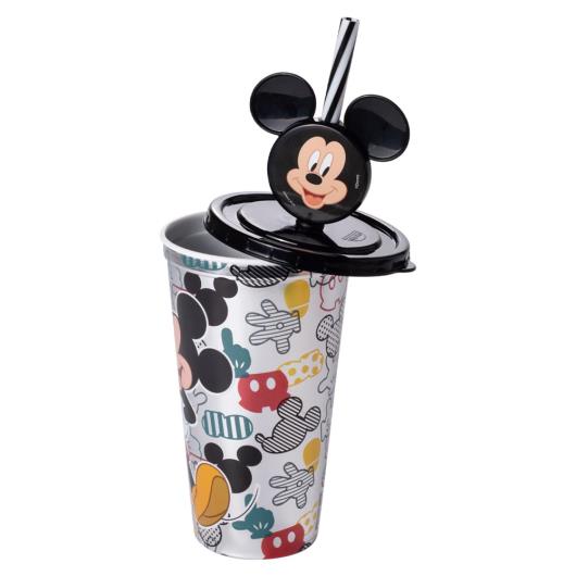 Copo Plasútil com PIN Mickey Metalizado 500ml - Imagem em destaque