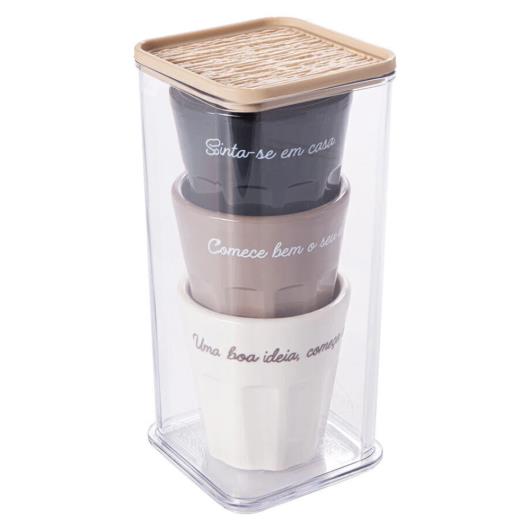 Conjunto Copo Plasútil com Organizador 120ml 3 Unidades - Imagem em destaque