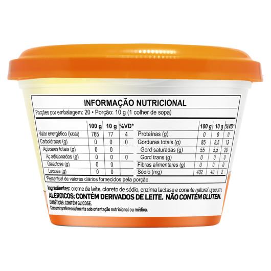 Manteiga com Sal Piracanjuba de Primeira Qualidade Zero Lactose Pote 200g - Imagem em destaque