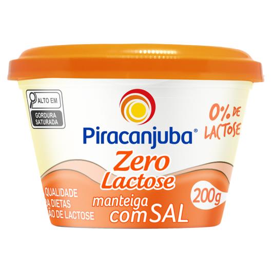 Manteiga com Sal Piracanjuba de Primeira Qualidade Zero Lactose Pote 200g - Imagem em destaque