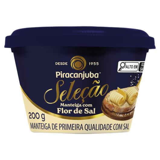 Manteiga com Flor de Sal Piracanjuba Seleção de Primeira Qualidade Pote 200g - Imagem em destaque
