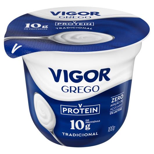 Iogurte Grego Vigor Protein Tradicional Zero Lactose Pote 100g - Imagem em destaque