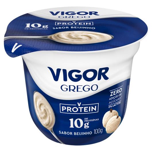 Iogurte Grego Vigor Protein Beijinho Zero Lactose Pote 100g - Imagem em destaque