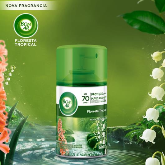 Neutralizador de Odores Bom Ar Freshmatic Floresta Tropical Frasco 250ml Spray Refil - Imagem em destaque