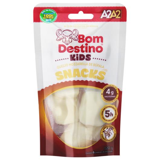 Queijo Mozzarella de Búfala Snack Bom Destino Kids 120g 6 Unidades - Imagem em destaque