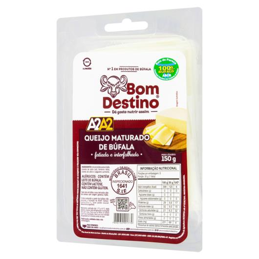Queijo Maturado de Búfala Bom Destino Fatiado 150g - Imagem em destaque