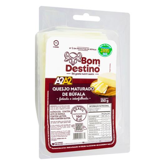 Queijo Maturado de Búfala Bom Destino Fatiado 150g - Imagem em destaque