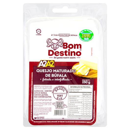 Queijo Maturado de Búfala Bom Destino Fatiado 150g - Imagem em destaque
