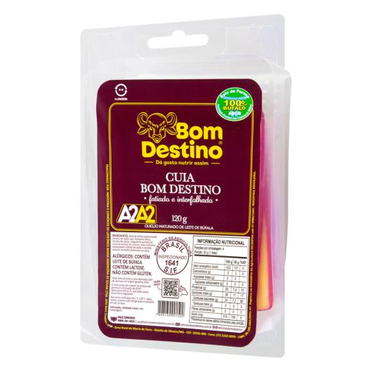 Queijo Tipo Cuia de Búfala Bom Destino Fatiado 120g - Imagem em destaque