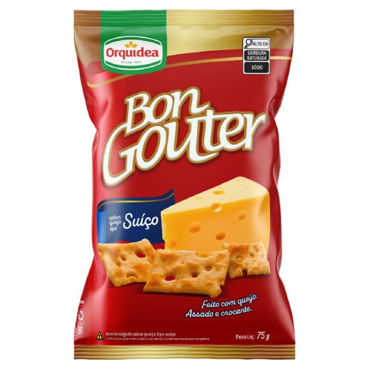 Biscoito Bon Gouter Orquídea Crocante Queijo Suíço Pacote 75g - Imagem em destaque