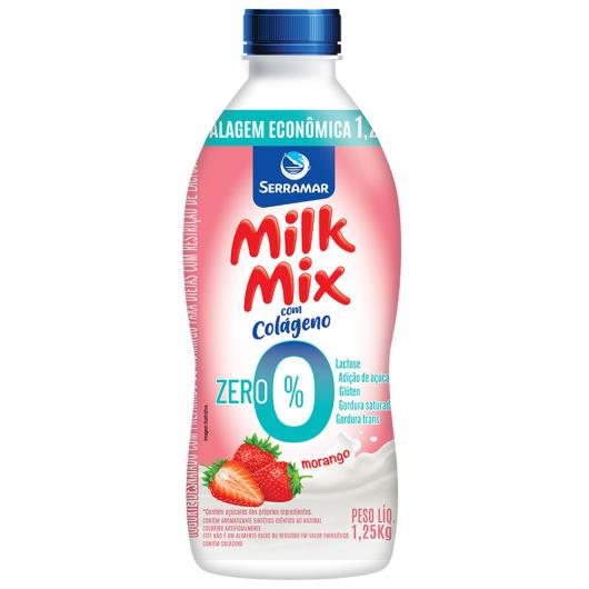 Iogurte Zero Lactose Serramar Milk Morango com Colágeno  1,25kg - Imagem em destaque