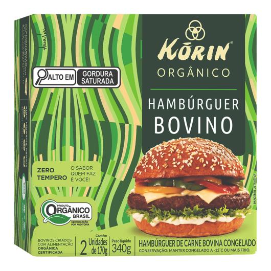 Hambúrguer Bovino Korin Orgânico Caixa 340g - Imagem em destaque