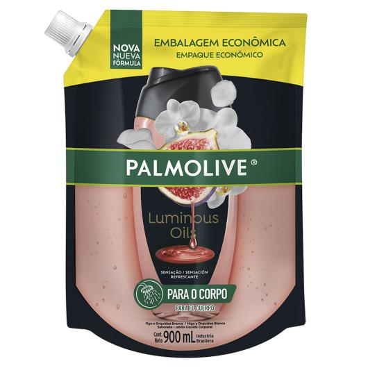 Sabonete Líquido Palmolive Luminous Oils Figo e Orquídea Branca Refil 900ml Embalagem Econômica - Imagem em destaque