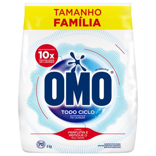 Lava-Roupas em Pó Omo Todo Ciclo Caixa Pacote 4kg Tamanho Família - Imagem em destaque