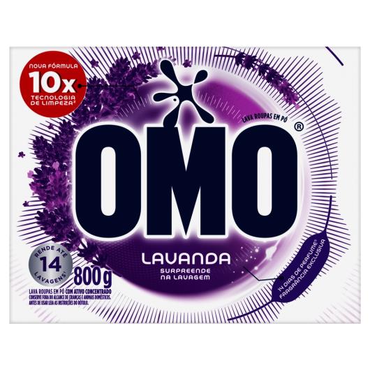 Lava-Roupas em Pó Lavanda Omo Caixa 800g - Imagem em destaque
