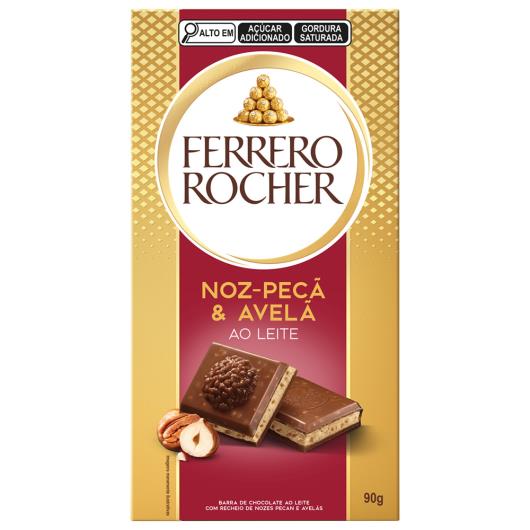 Chocolate ao Leite Ferrero Rocher Noz-Pecã & Avelã Caixa 92g - Imagem em destaque