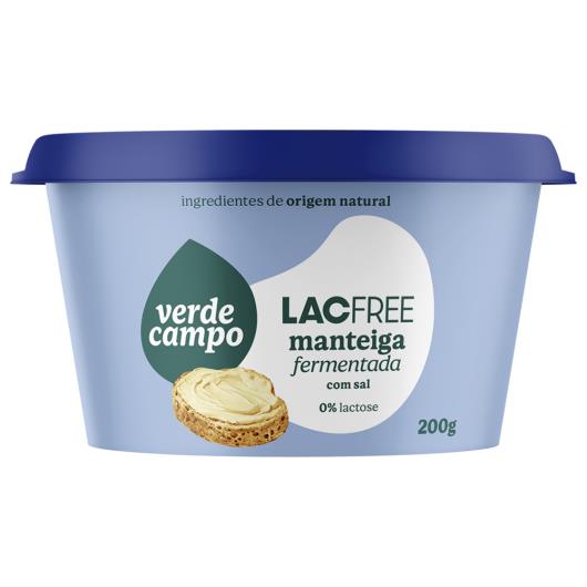 Manteiga com Sal Verde Campo Lacfree Fermentada Zero Lactose Pote 200g - Imagem em destaque