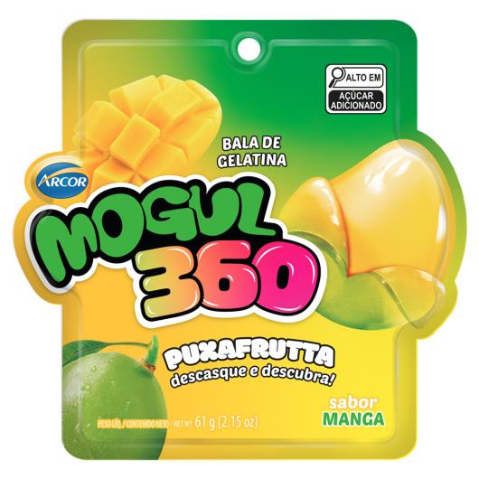 Bala de Gelatina Manga PuxaFrutta Mogul 360 Pacote 61g - Imagem em destaque