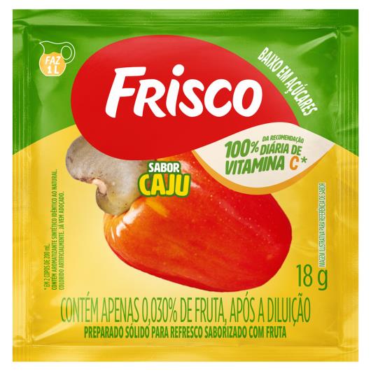 Refresco em Pó Frisco Caju Pacote 18g - Imagem em destaque
