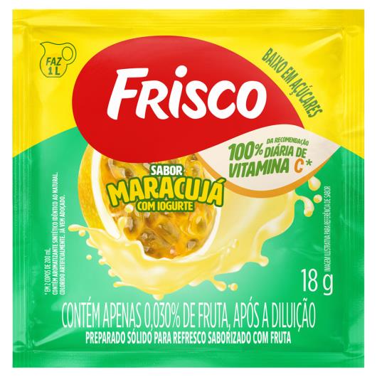 Refresco em Pó Frisco Maracujá com Iogurte Pacote 18g - Imagem em destaque