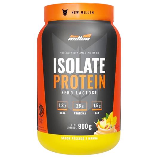 Suplemento Alimentar New Millen Isolate Protein Pêssego e Manga Zero Lactose 900g - Imagem em destaque