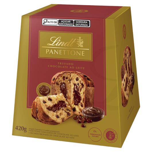 Panettone Lindt Gotas de Chocolate e Recheio Trufado de Chocolate ao Leite 420g - Imagem em destaque