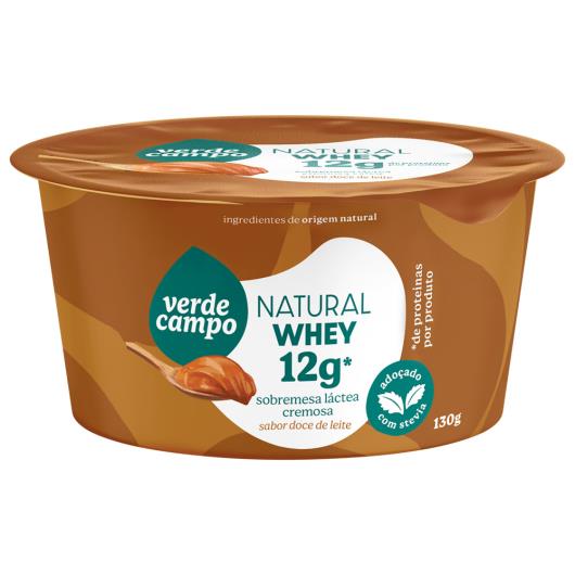 Sobremesa Láctea Verde Campo Natural Whey Doce de Leite Zero Lactose Pote 130g - Imagem em destaque