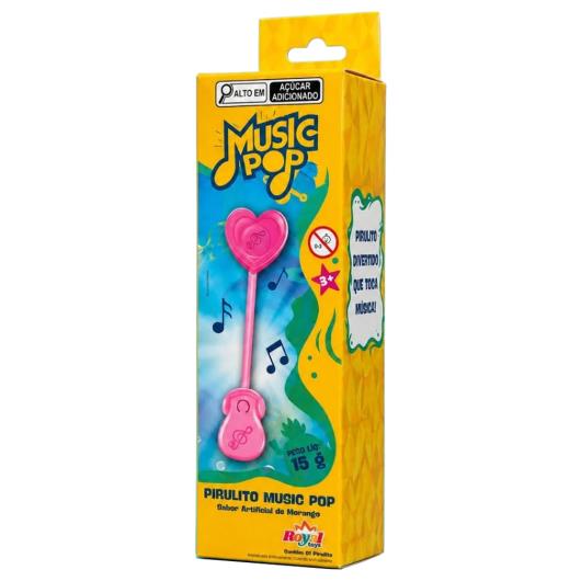 Pirulito Music Pop Bob Esponja Morango 15g - Imagem em destaque