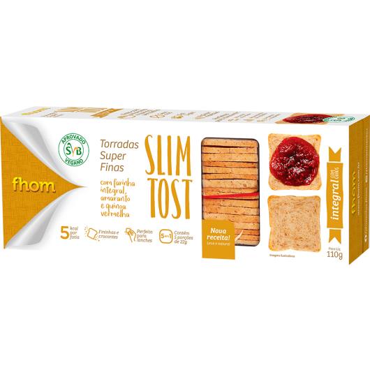 Torrada Fhom slim tost integral 110g - Imagem em destaque