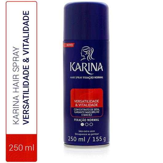 HAIR SPRAY KARINA VERSATILIDADE & VITALIDADE FIXAÇÃO NORMAL 250ML - Imagem em destaque