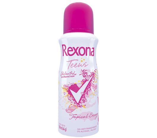 Desodorante Rexona antitranspirante aerossol teens tropical energy 64g - Imagem em destaque
