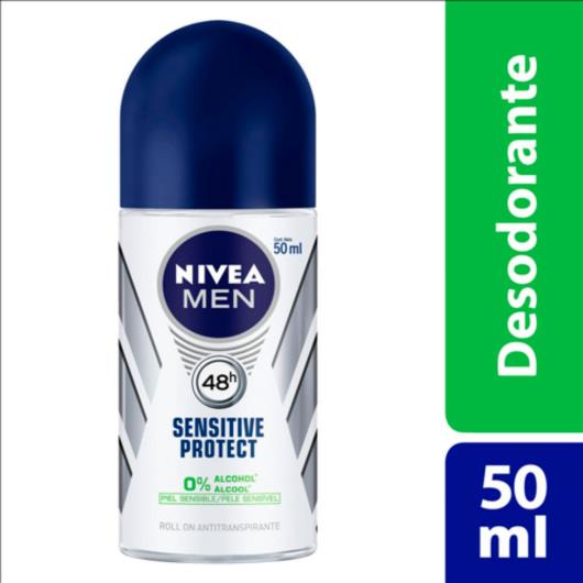Desodorante Antitranspirante Roll On Nivea Sensitive Protect 50ml - Imagem em destaque