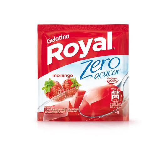 Gelatina em Pó Royal Zero Açucar Morango 12g - Imagem em destaque