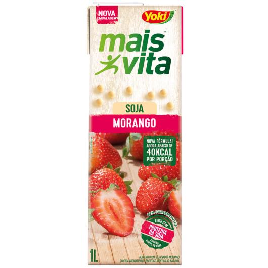 Bebida de soja Yoki mais vita sabor morango 1L - Imagem em destaque