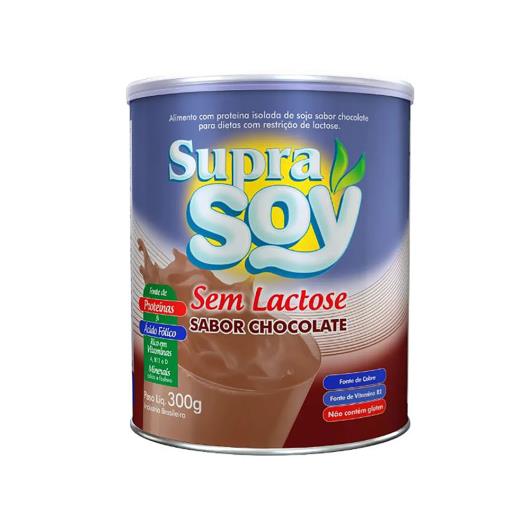 Alimento à Base de Soja Pó Chocolate Zero Lactose Supra Soy Lata 300g - Imagem em destaque