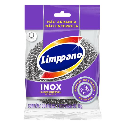 Esponja  Limppano de Lã de Aço Inox Unidade - Imagem em destaque