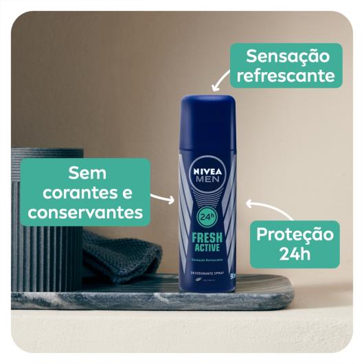 NIVEA Men Desodorante Spray Fresh Active 90ml Sonda Supermercado Delivery