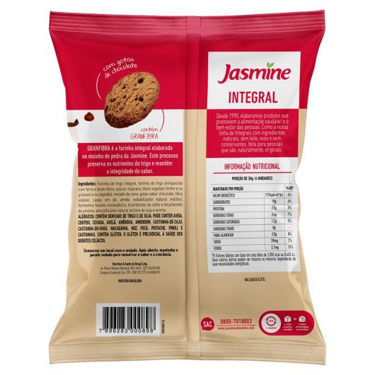 Biscoito Cookie Vegano Integral Chocolate com Gotas de Chocolate Jasmine Pacote 120g - Imagem em destaque