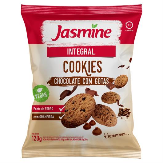 Biscoito Cookie Vegano Integral Chocolate com Gotas de Chocolate Jasmine Pacote 120g - Imagem em destaque