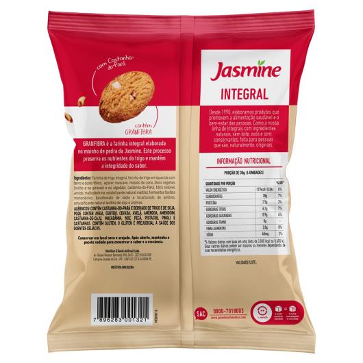 Biscoito Cookie Vegano Integral Castanha-do-Pará Jasmine Pacote 120g - Imagem em destaque